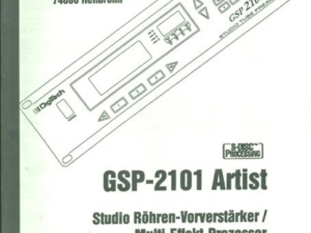 Bedienungsanleitung deutsch DigiTech GSP 2101 Artist Owner Manual Gitarren Multi Effects Processor - 1